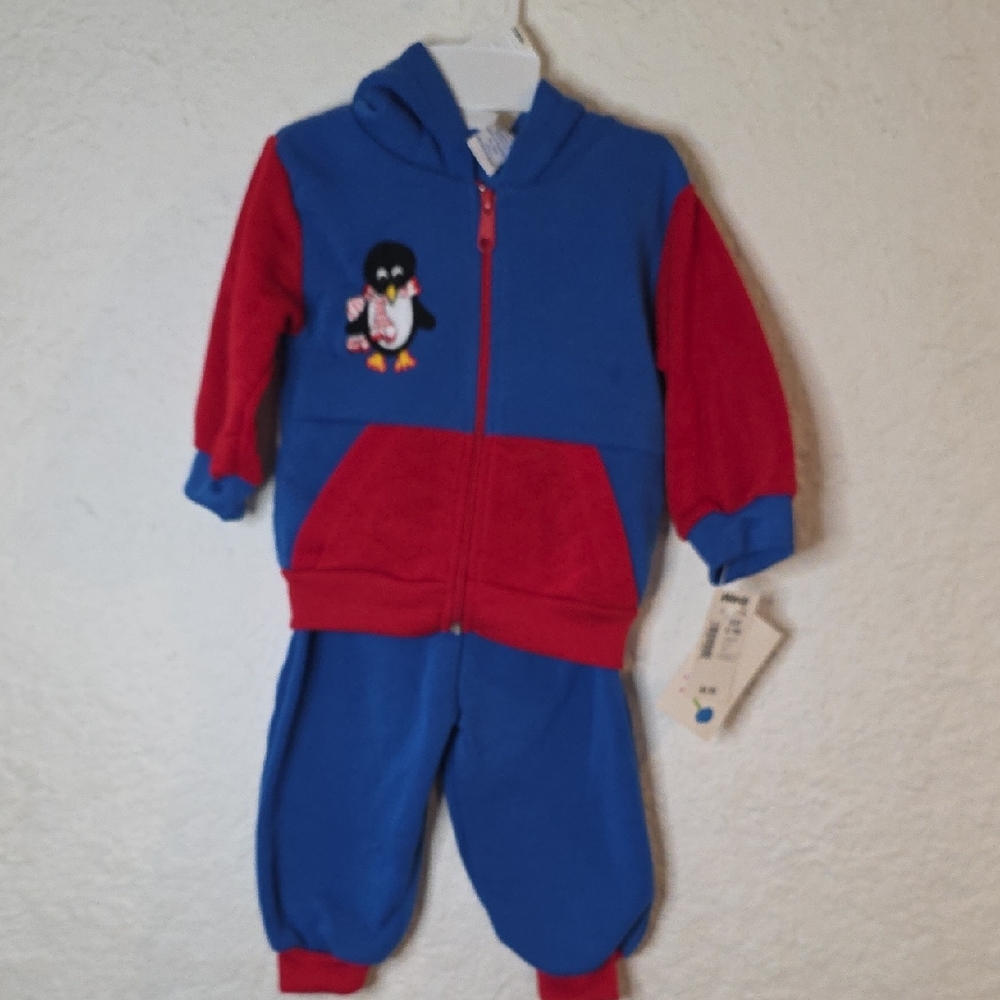 Tricycle Blue and Red Hoodie Set